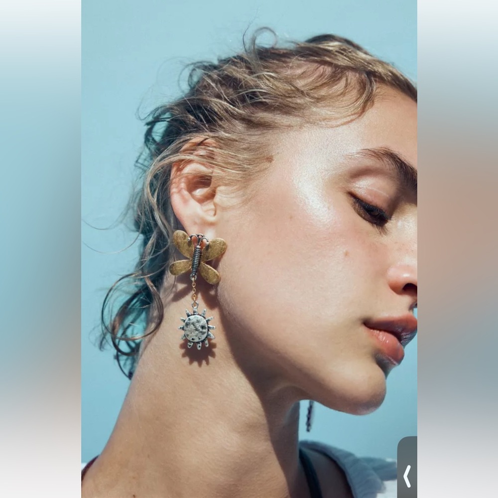 ZARA COMBINED BUTTERFLY EARRINGS